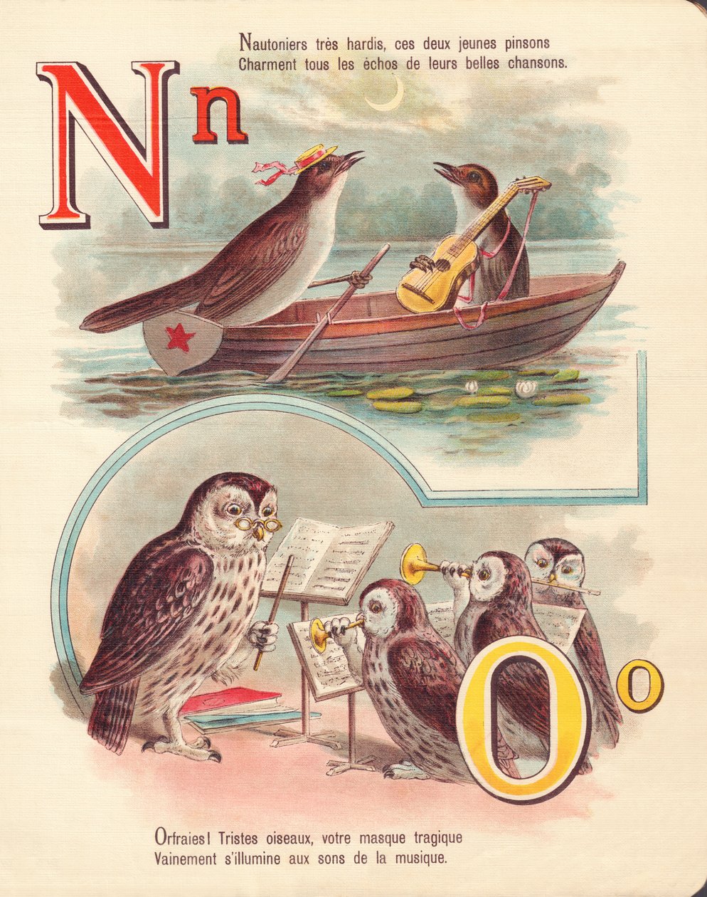 N O: Näktergal, navigation, uggla, orkester av French School
