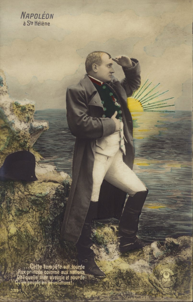 Napoleon Bonaparte (färglitografi) av French School