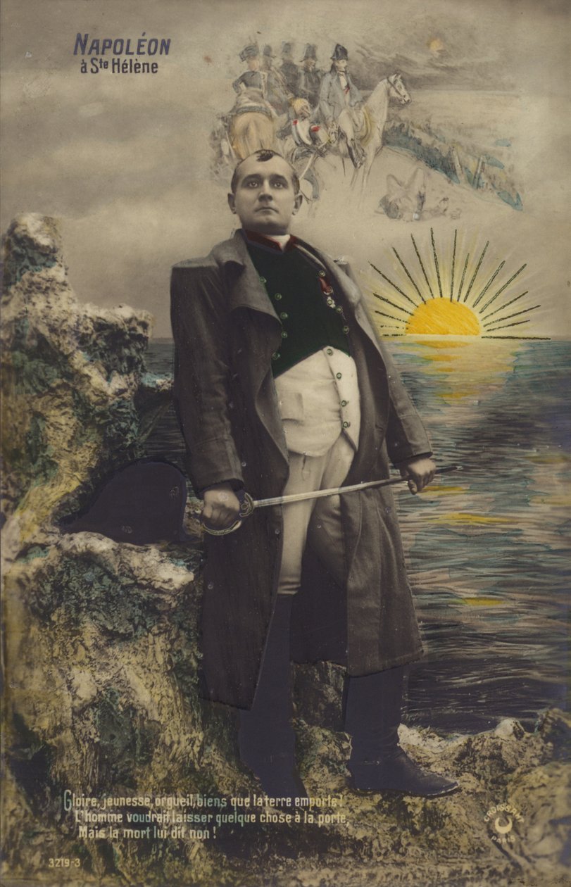 Napoleon Bonaparte (färglitografi) av French School