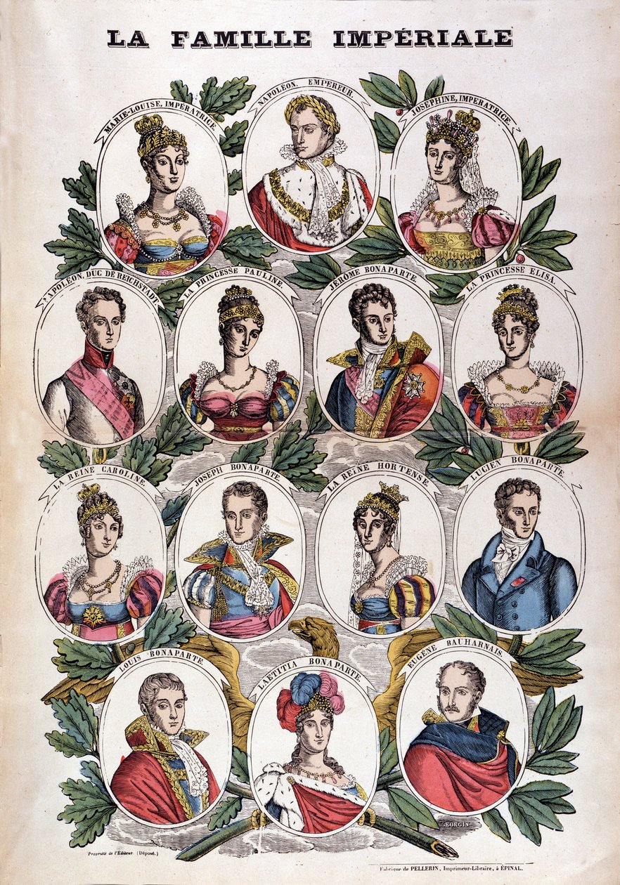 Napoleon Bonaparte och hans familj av French School
