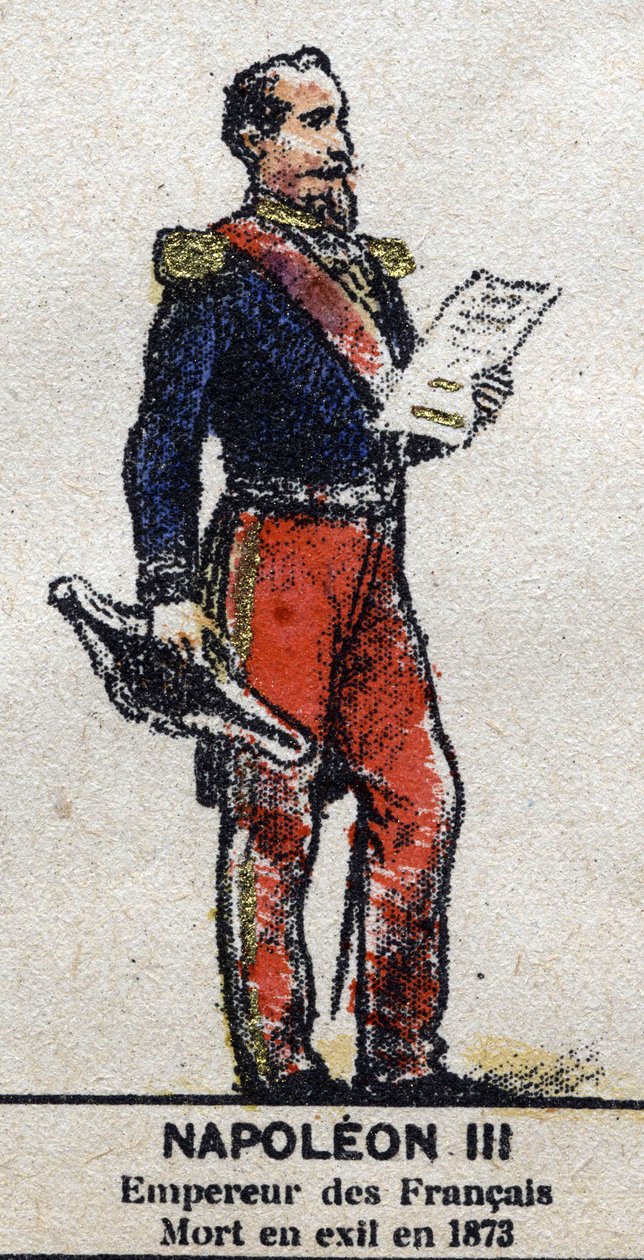 Napoleon III (1808-1873), fransmännens kejsare. I "" Galeriede Kings and Queens of France och berömda karaktärer från 1643 till 1895"" Epinal bild. av French School