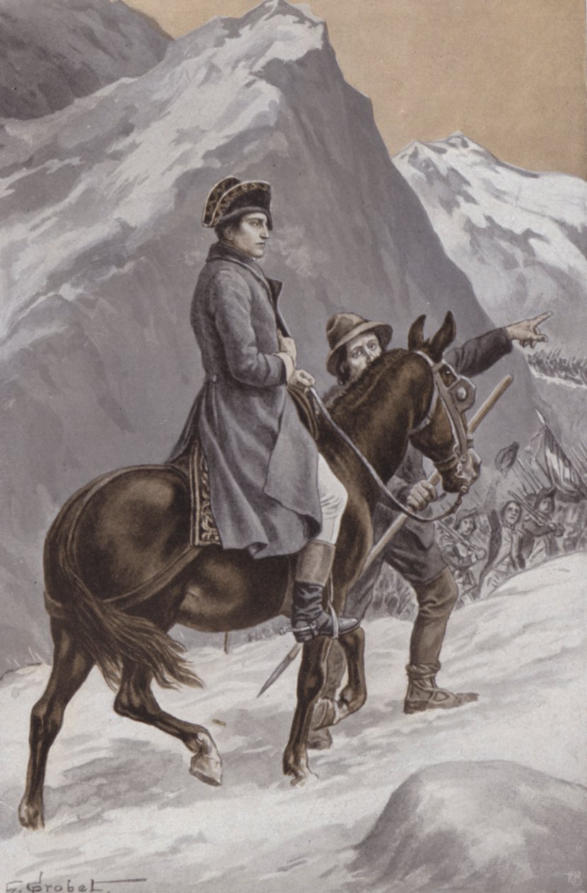Napoleon korsar Alperna av French School