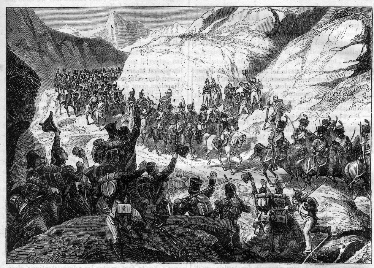 Napoleonkrigen/Början av den spanska kampanjen, 5 november 1808 - Napoleons intåg i Spanien i spetsen för sina trupper - i "Histoire de l