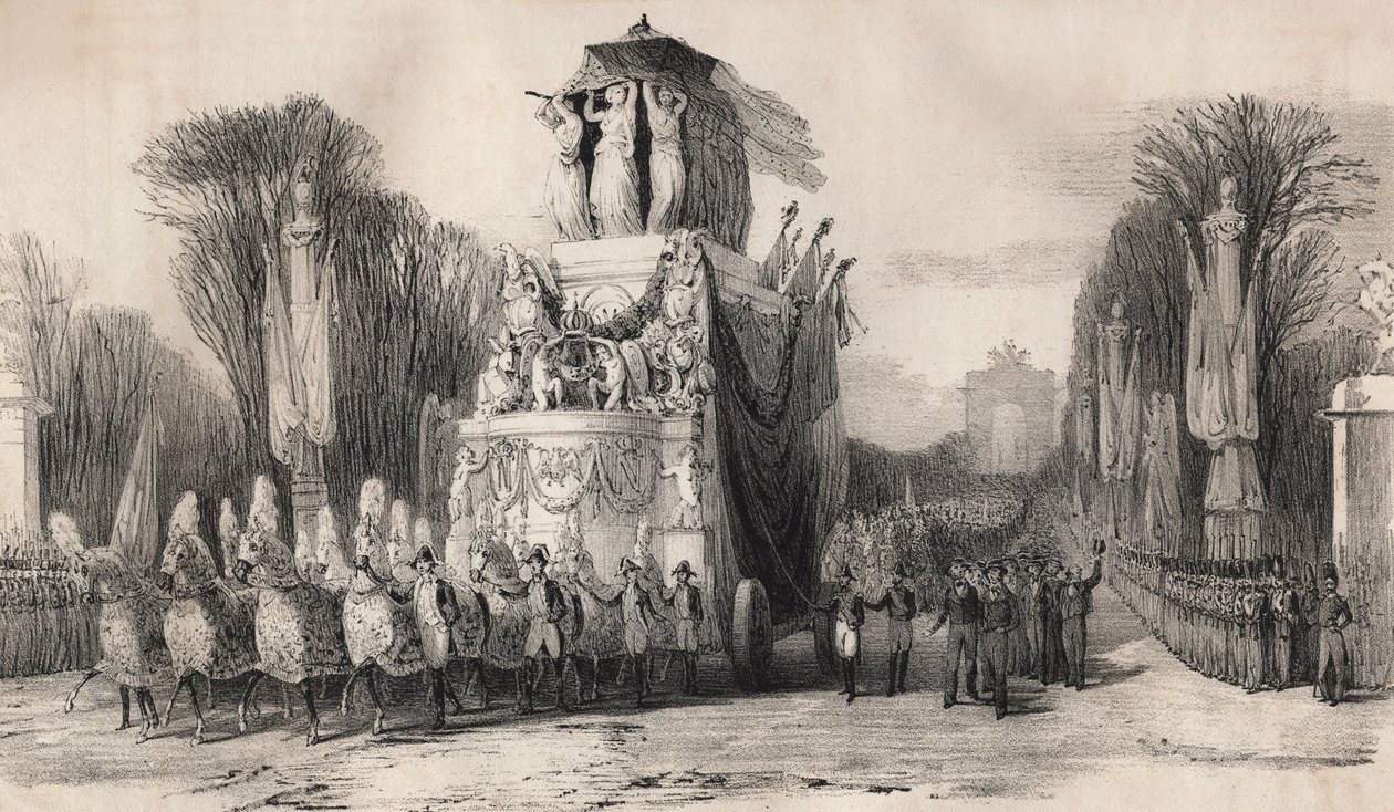 Napoleons återkomst från St. Helena, 1821 av French School