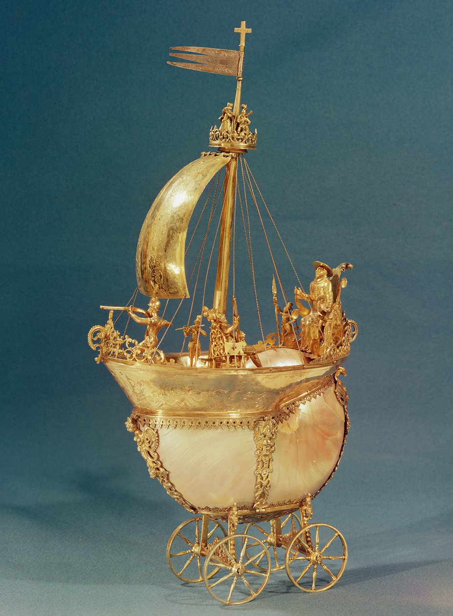 Nef tillhörande kardinal de Lorraine, 1579 (skal & förgyllt silver) av French School