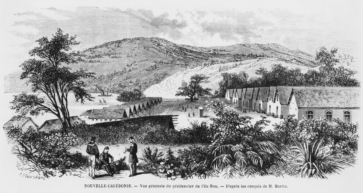 Nya Kaledonien, Isle of Nou, fängelset, ca 1871-80 av French School