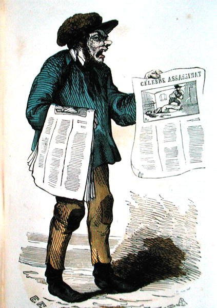 Tidningsförsäljare av French School