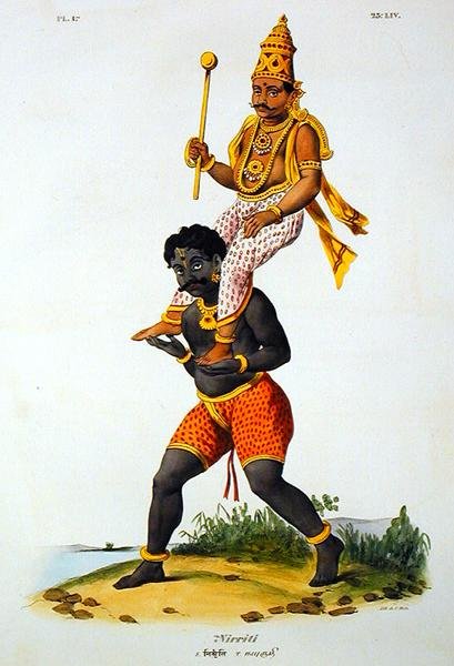 Nirriti, graverad av C. de Motte (1785-1836) (färg litho) av French School