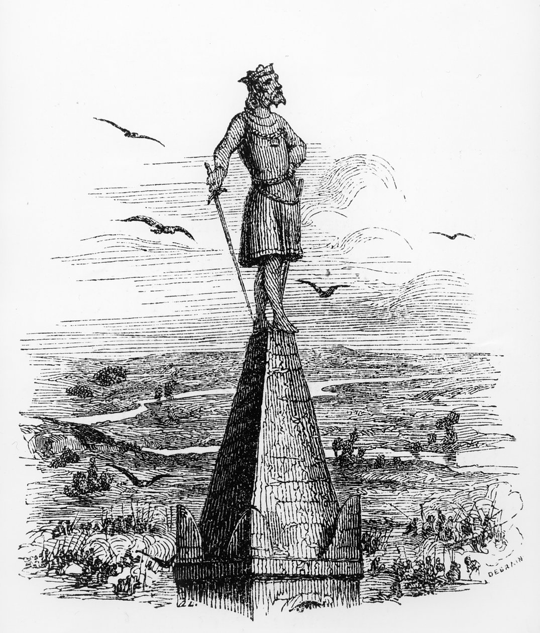 Nominoe, förste hertig av Bretagne, illustration från Ancient and Modern Bretagne av Pitre Chevalier, ca 1840 av French School