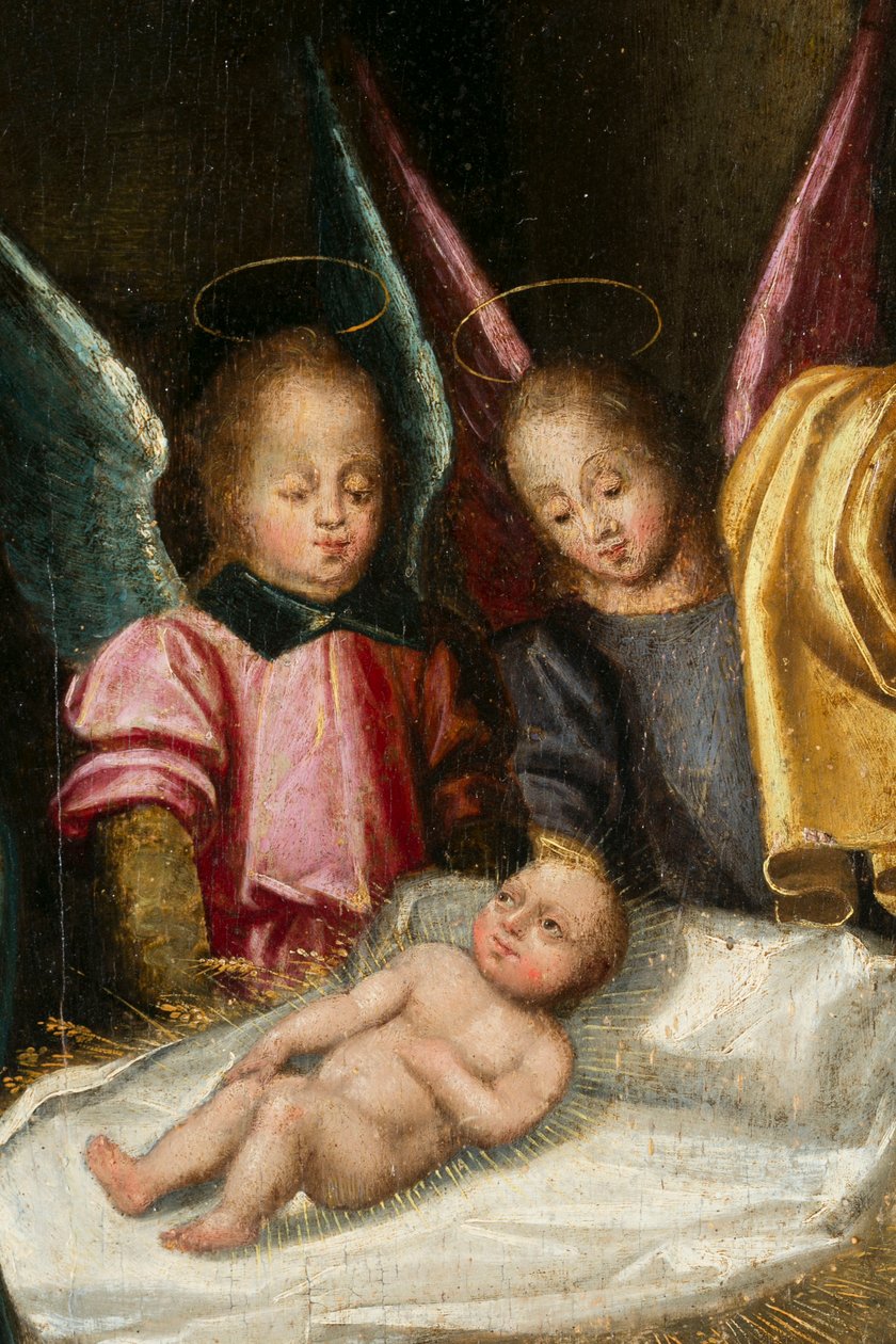 Födelse, detalj. Triptyk av Aubrey av French School