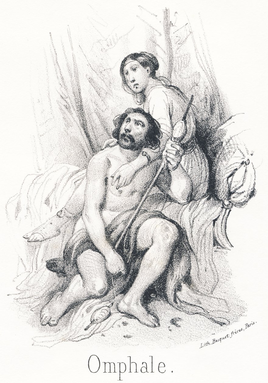 O Omphale: En av de vackraste dödliga i universum. Daughter of the King of Lydia av French School