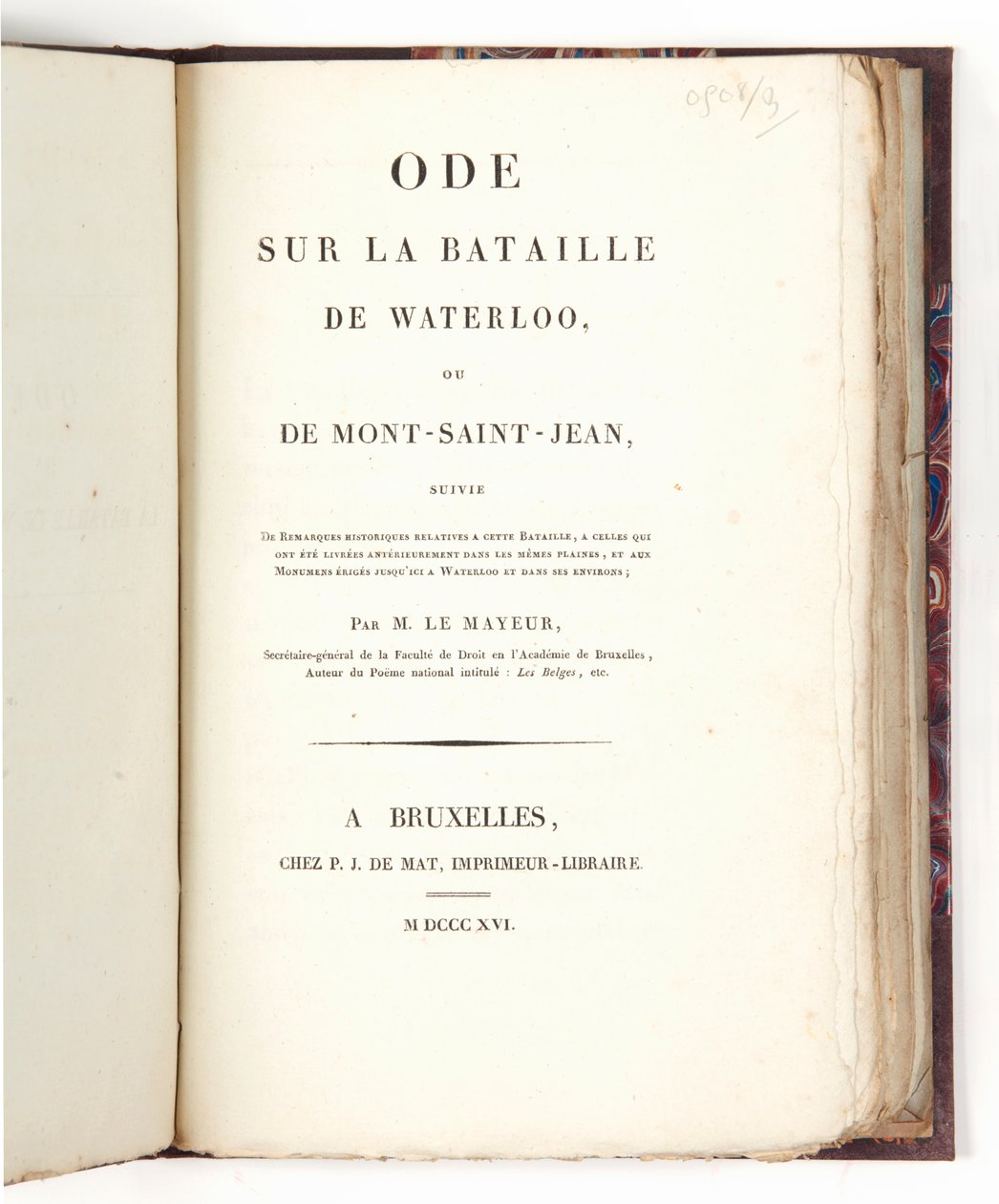 "Ode om slaget vid Waterloo", av Adrien-Jacques-Joseph Le Mayeur av French School