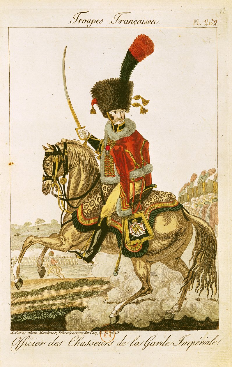 Officer för det kejserliga gardets husarer under det första imperiet av French School