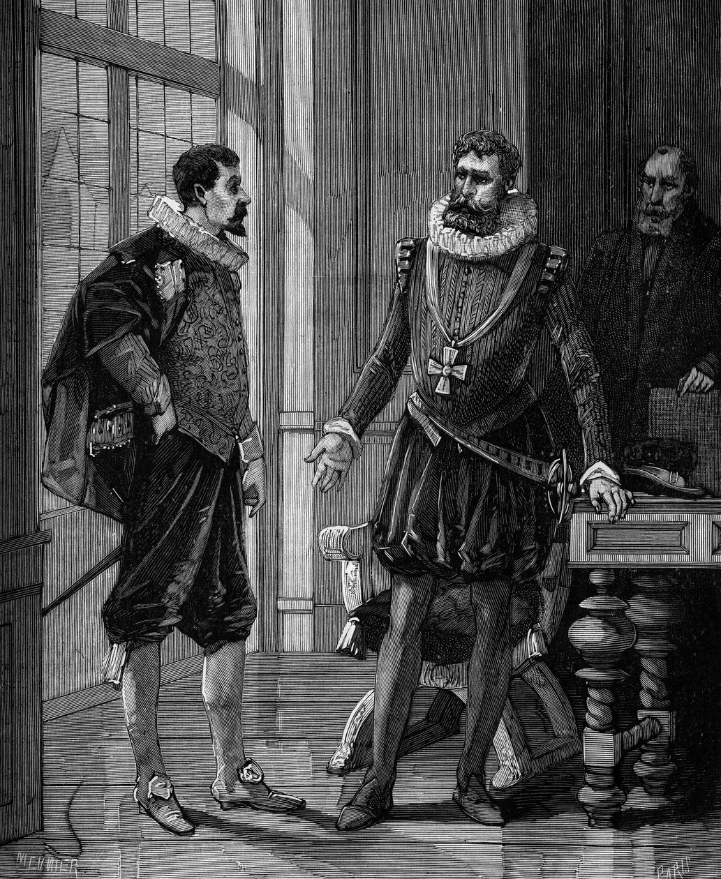 Olivier De Serres (1539 - 1619) fransk agronom med Henrik IV, kung av Frankrike (1553-1610). av French School