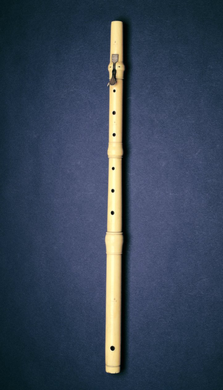 Entangent flöjt, gjord av Naust, Paris, ca 1725 av French School