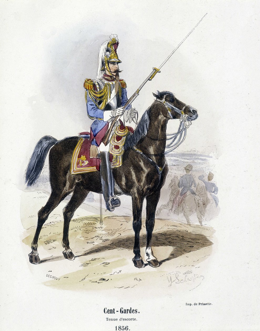 Hundra - vakter: eskortdräkt 1856 - i "" Histoire de l