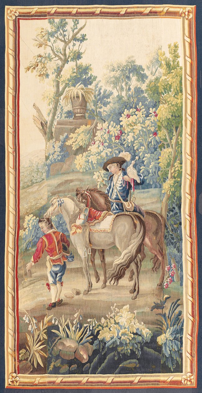 En av ett par Ludvig XVI pastorala gobelänger, Aubusson, c.1775 av French School