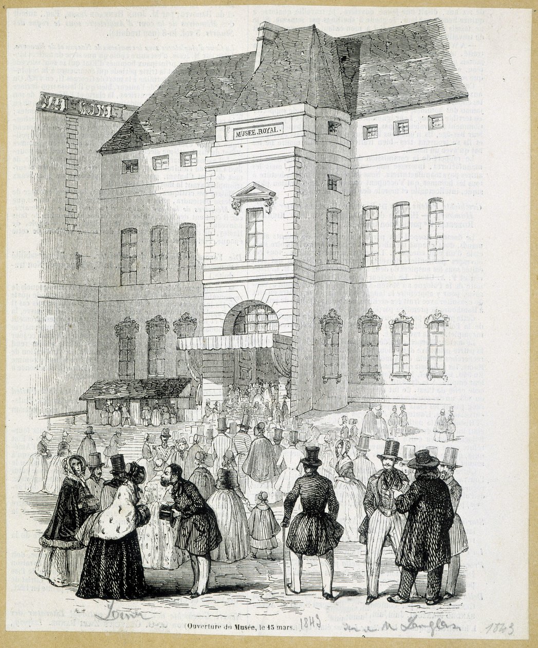 Invigning av Musee Royal (Musee du Louvren), 15 mars av French School