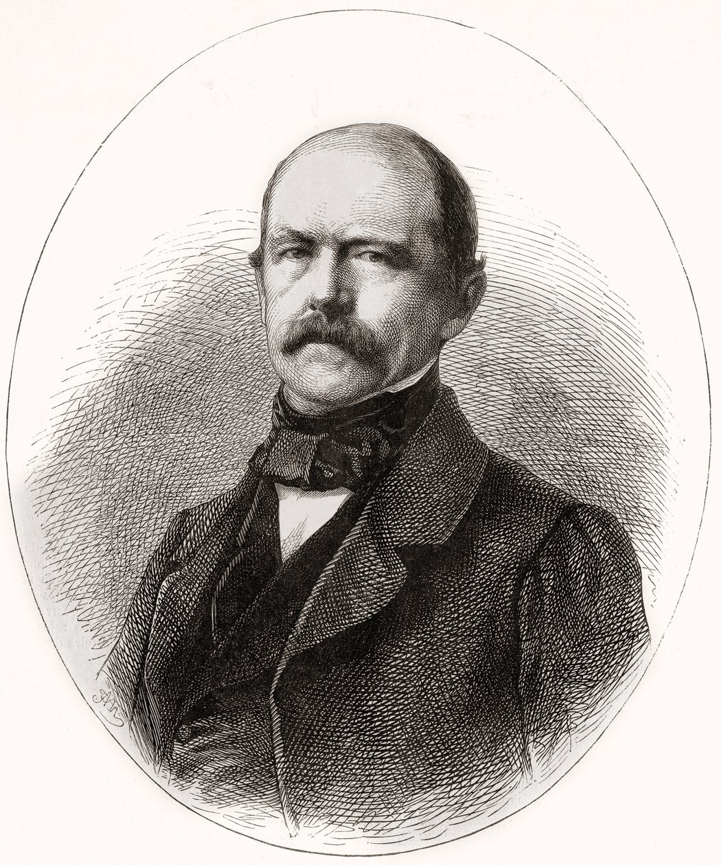 Otto Eduard Leopold, Prins av Bismarck, hertig av Lauenburg, från LUnivers Illustré, 1866 av French School