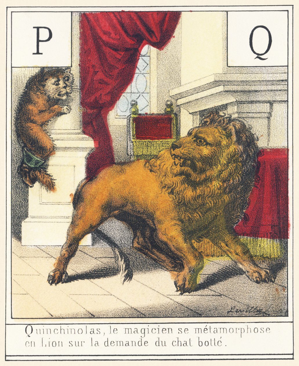 P Q: Quinchinolas, magikern omvandlas till Lion på begäran av kattstöveln av French School