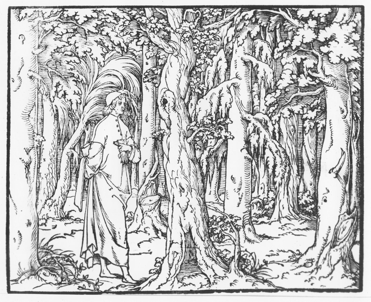 Sida från "Discourse on the Dream of Poliphile", av Francesco Colonna, 1546 av French School