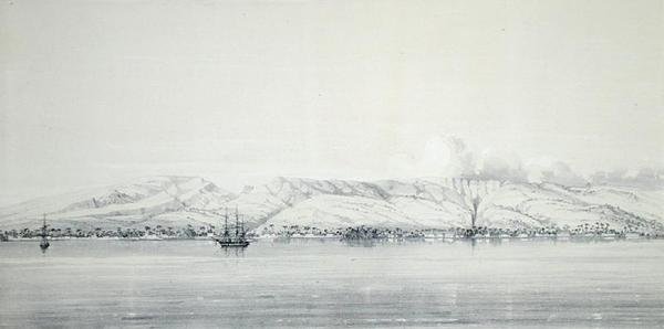 Panorama över Papetibukten, från 