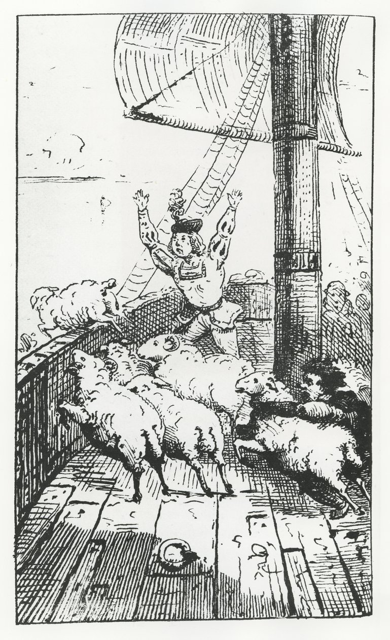 Panurges får, illustration från 