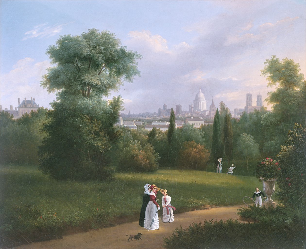 Paris från Folie-Beaujon, ca 1830 av French School