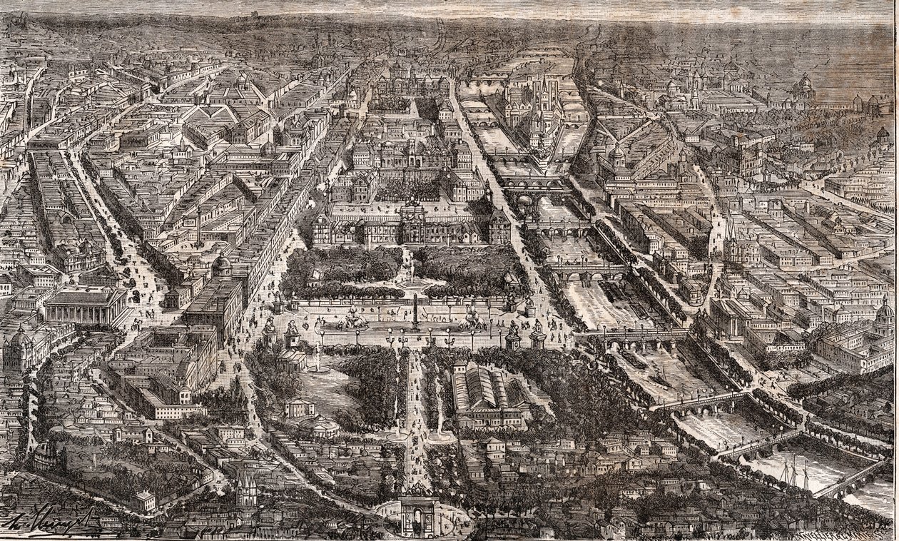 Paris sett från Triumfbågen de l