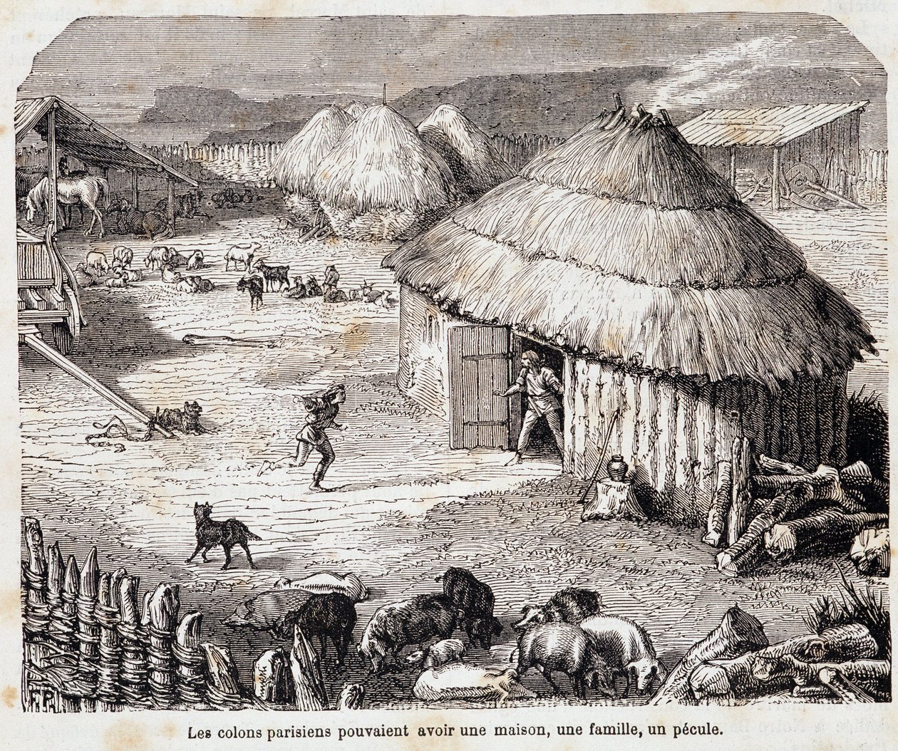 Parisiska nybyggare kunde ha ett hus, en familj, en pecule (galliska invånare i Lutece) - i "Paris a travers les centuries"" av French School