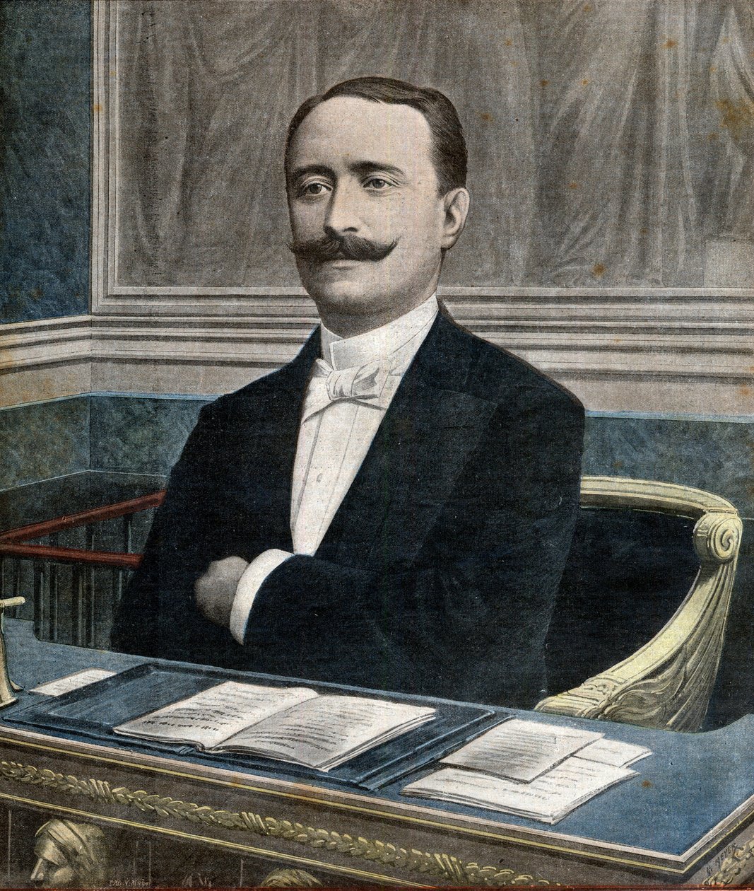 Paul Deschanel (1855-1922), ny ordförande för deputeradekammaren - Förstasidan av tidningen "Le Petit Journal" 26 juni av French School