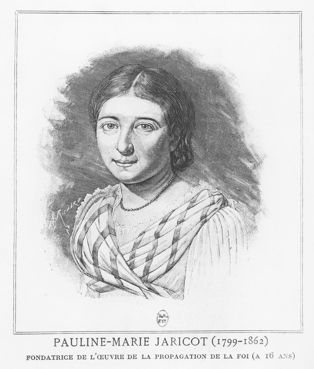 Pauline Jaricot (gravyr) av French School