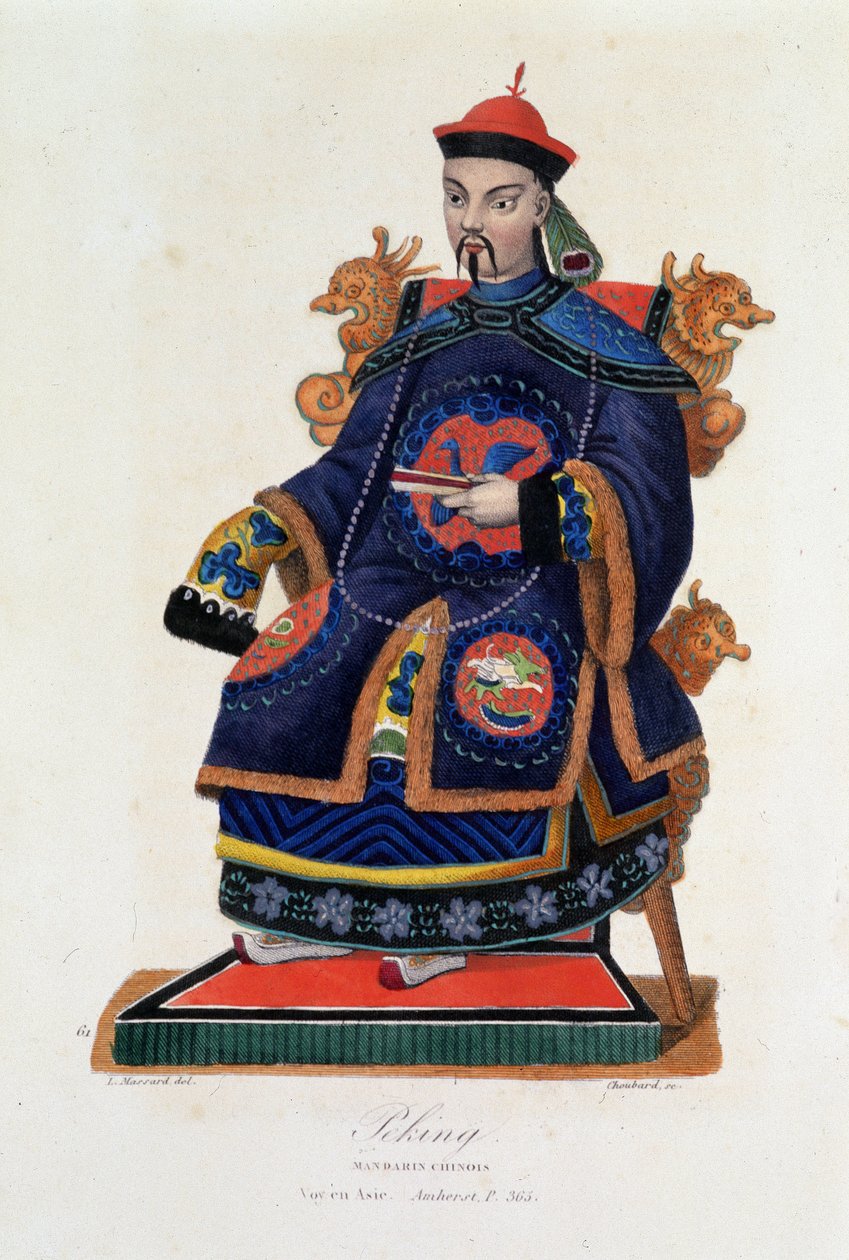 Peking: kinesisk mandarin - i "" Bibliotheque universelle des Voyages"" av Albert Montémont, volym 33, Paris, Stadsbiblioteket Saint Malo. av French School