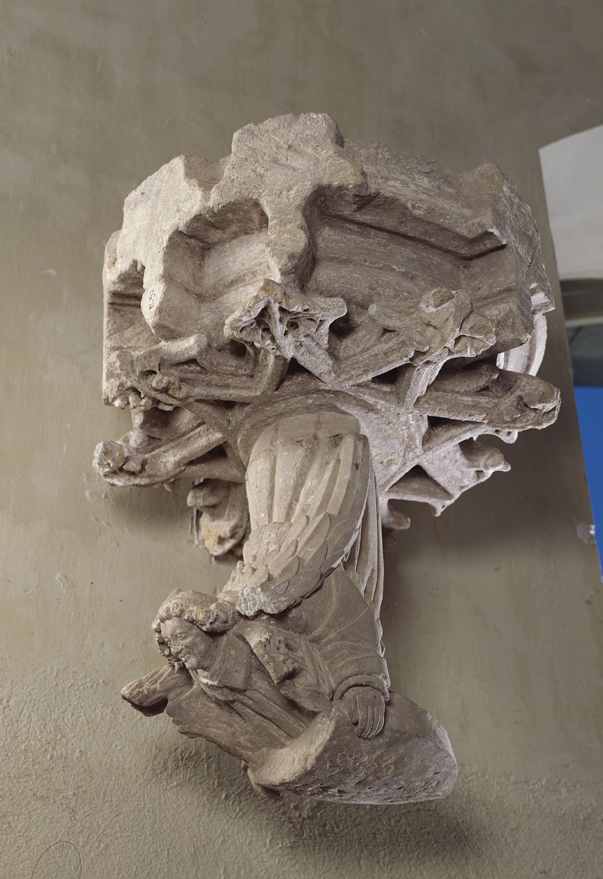 Väntande Keystone: en ängel (sandsten) av French School