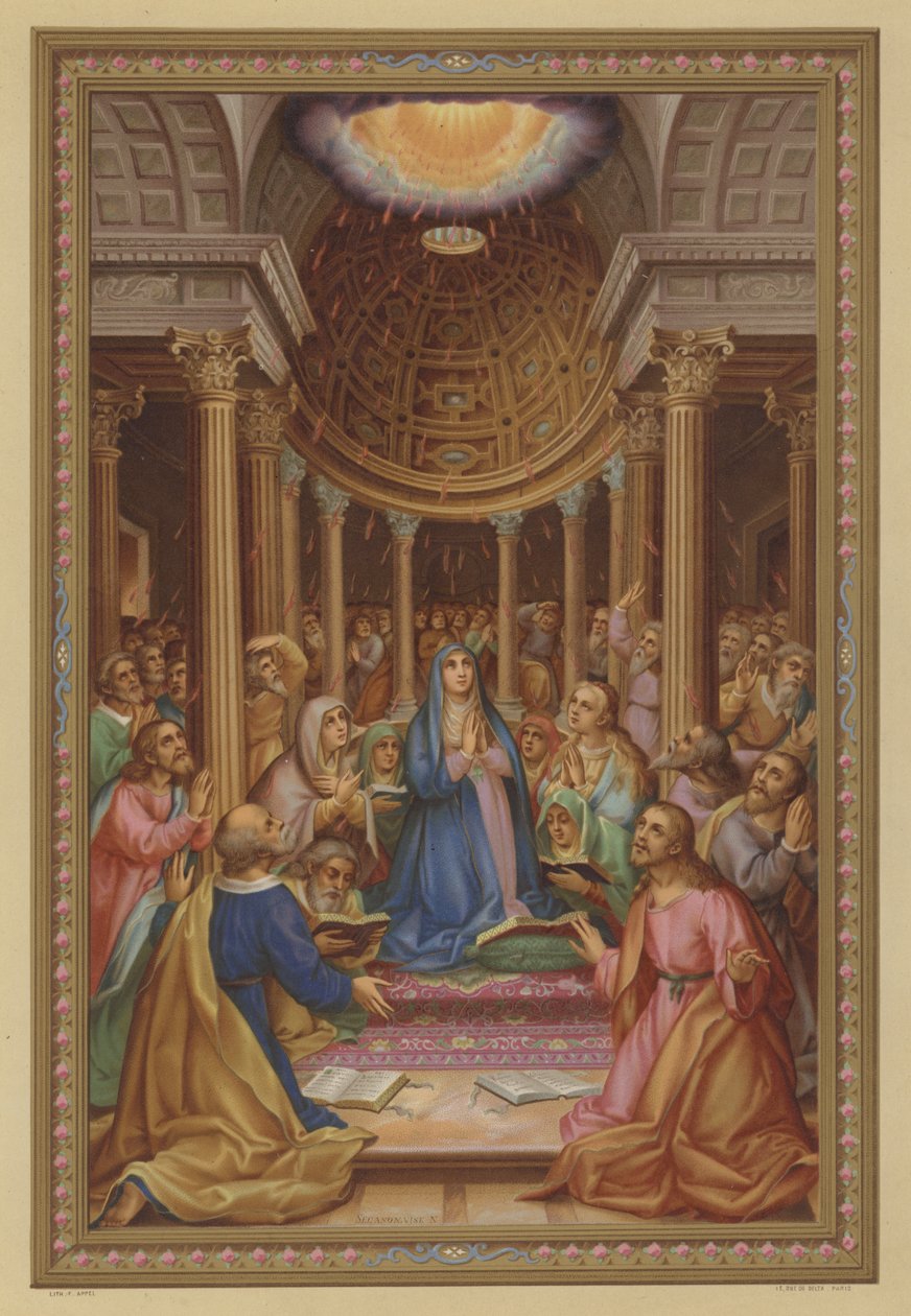 Pingst (chromolitho) av French School