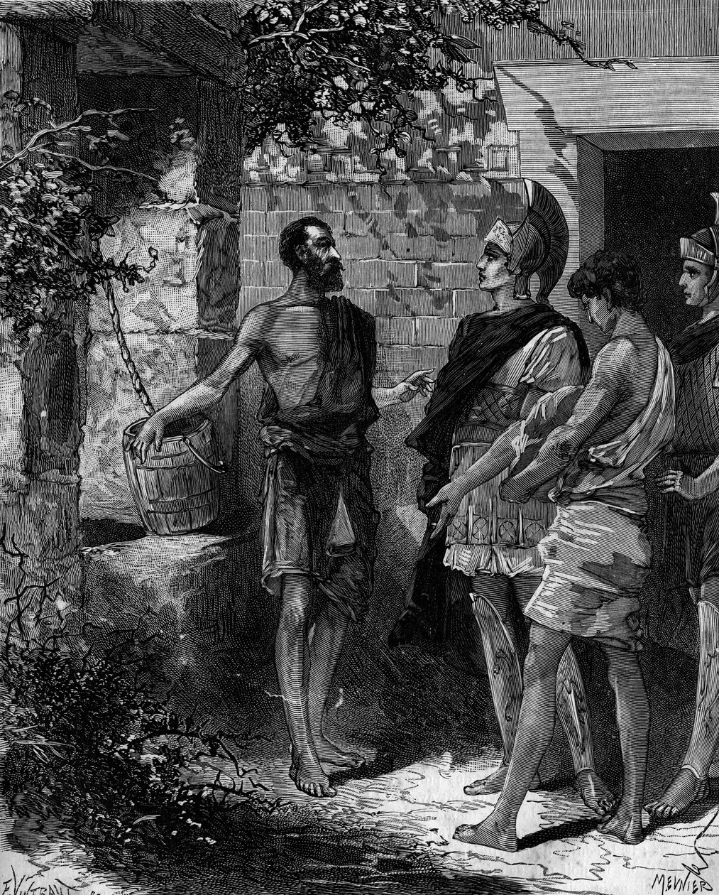Phocion (Phokion) (402 f.Kr. - 318 f.Kr.) är en atensk strategi och talare som tar emot Alexander den stores sändebud efter Arbelles seger. av French School