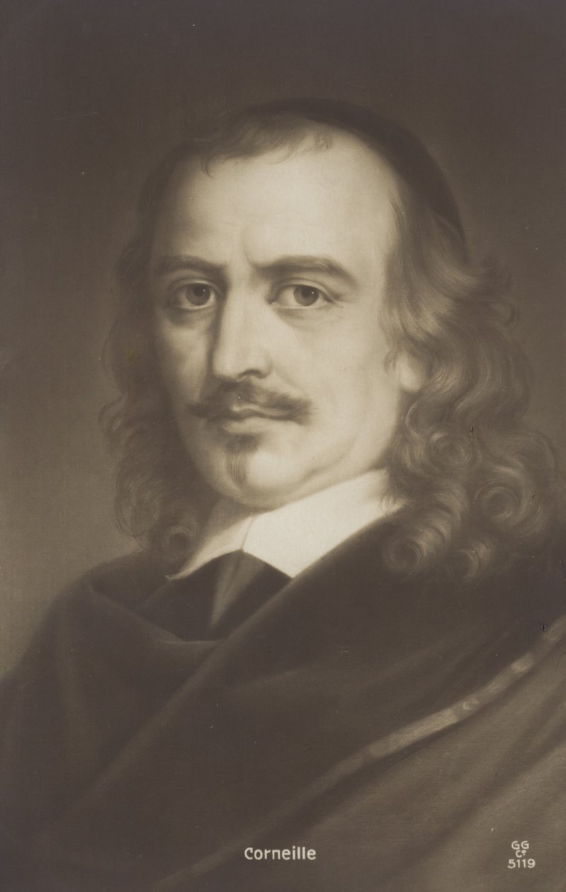 Pierre Corneille (1606-1684), fransk dramatiker (litografi) av French School