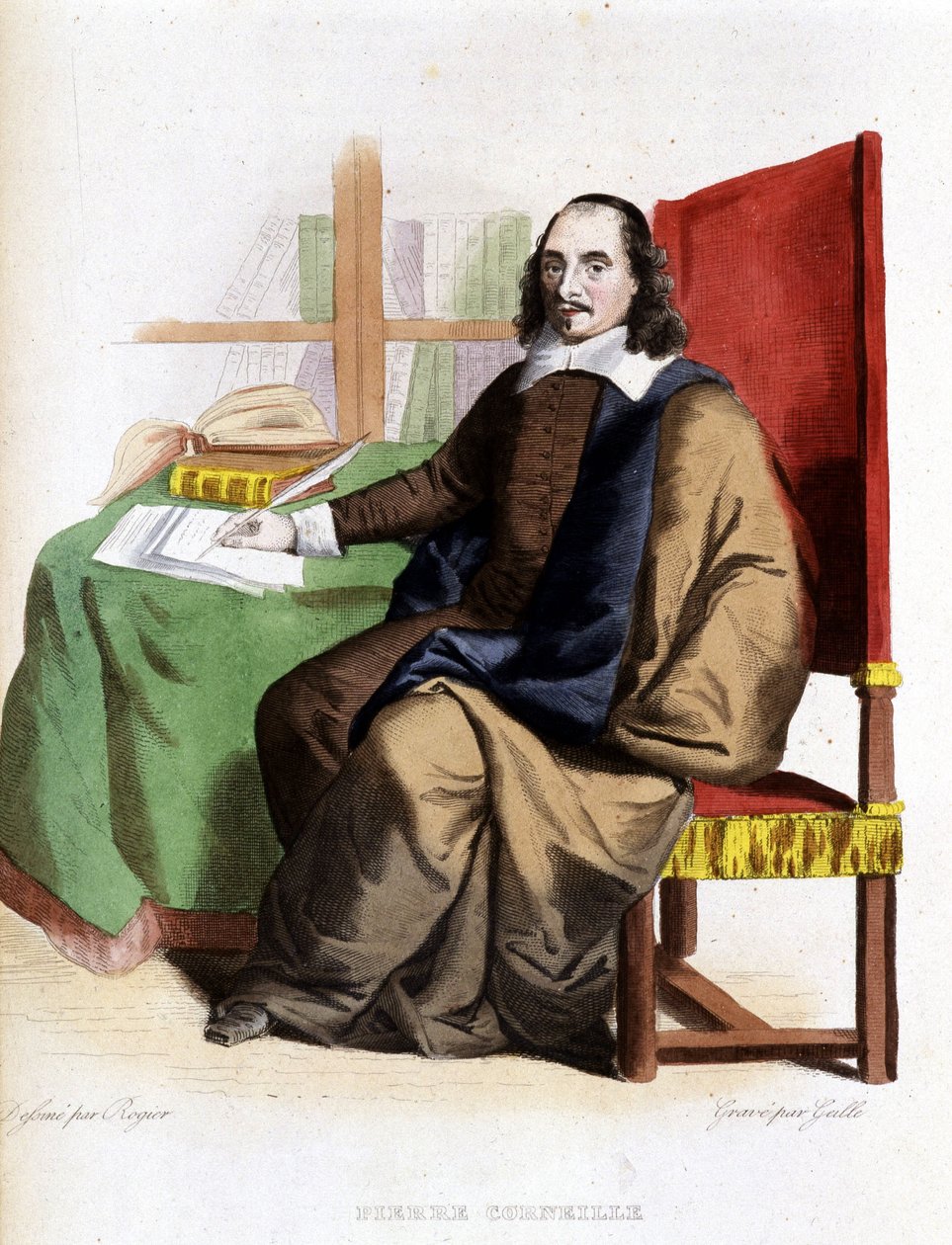 Pierre Corneille (1606 - 1684) - i Ed. Mennechet, "" Den franske Plutarchen"" av French School