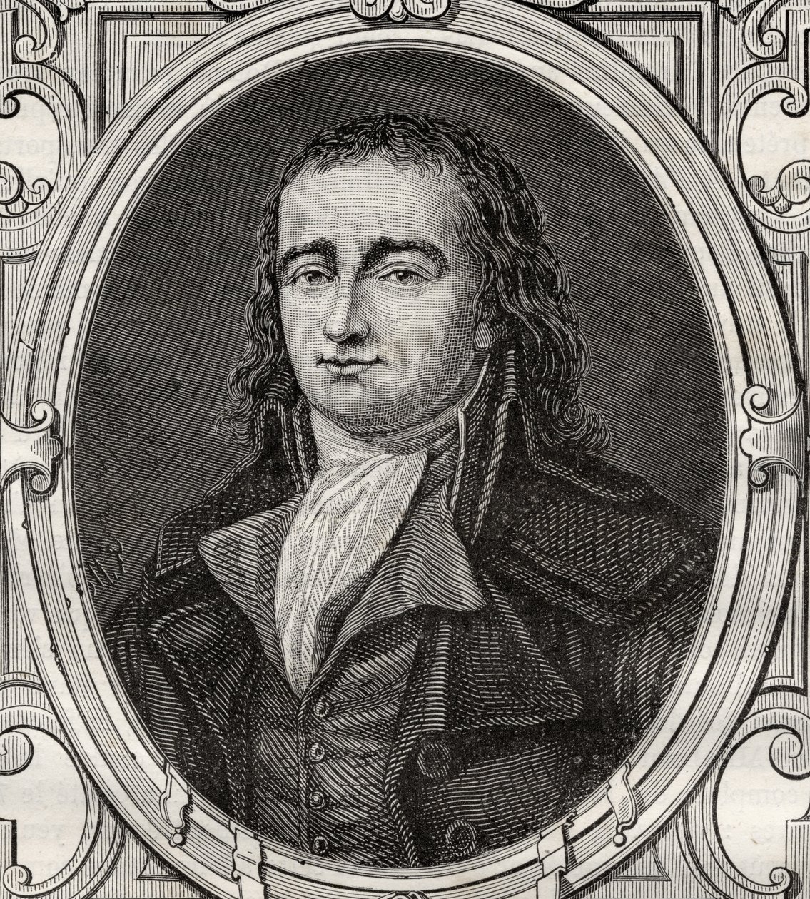 Pierre Gaspard Chaumette (1763-94) ur "Histoire de la Revolution Francaise" av Louis Blanc (1811-82) av French School