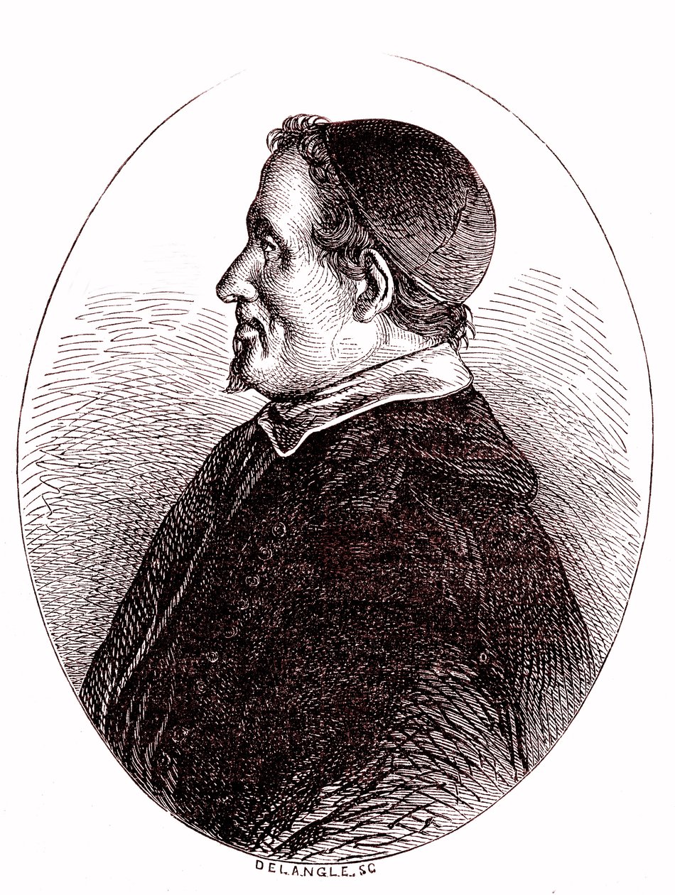 Pierre Gassendi, fransk matematiker, astronom, filosof, teolog. 1865 (gravyr) av French School