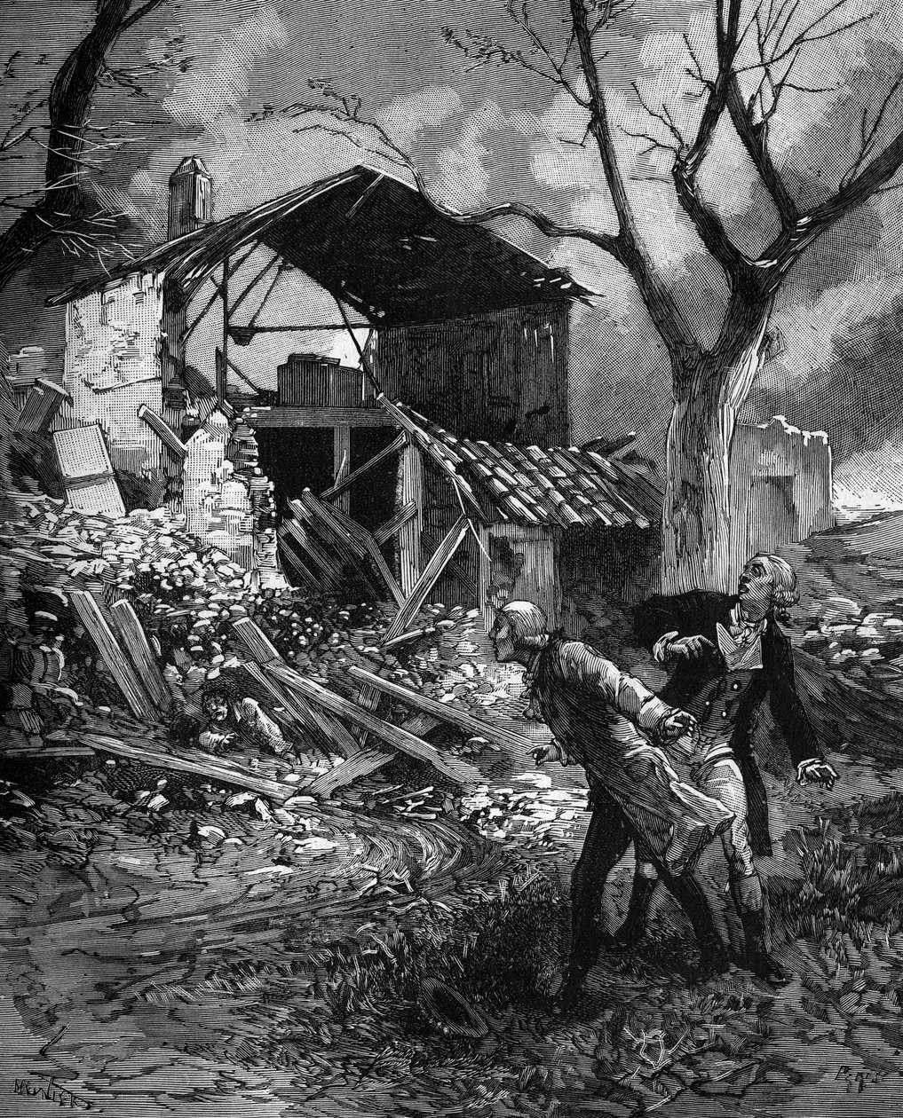 Pierre Louis Dulong (1785-1838) fransk kemist och fysiker efter ett experiment på ett nytt sprängämne. av French School