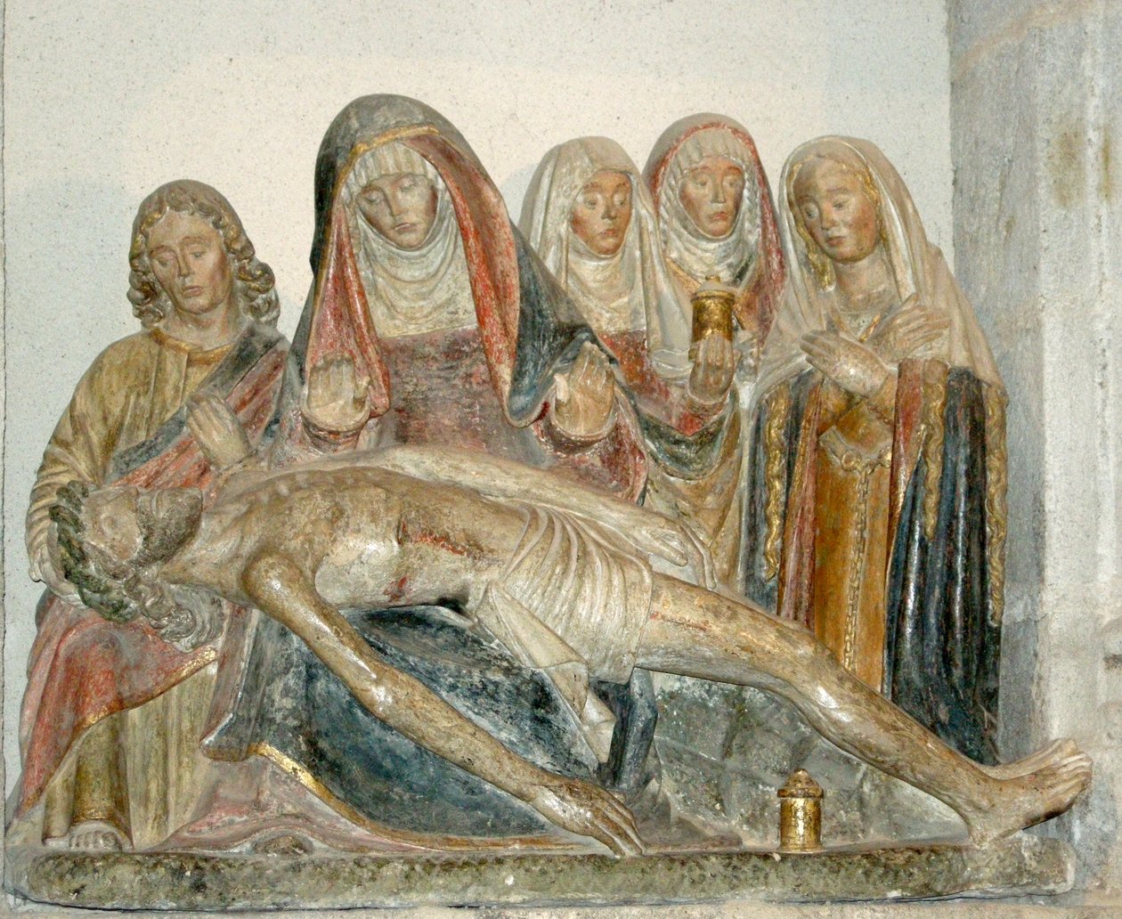 Pieta (målad sten) av French School