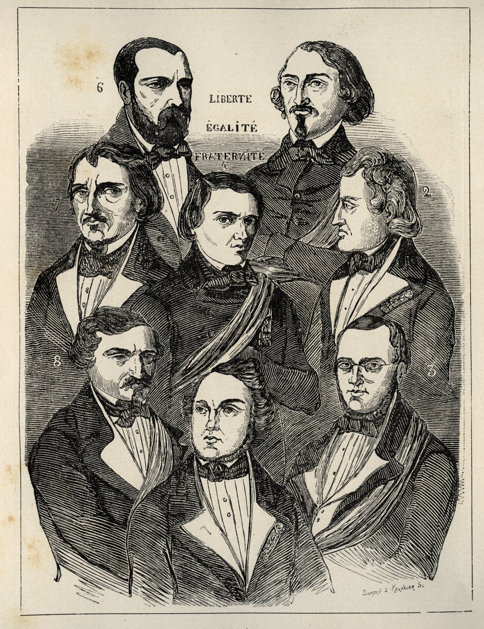 Plakat val 1848 - Franska republikanska politiker av French School