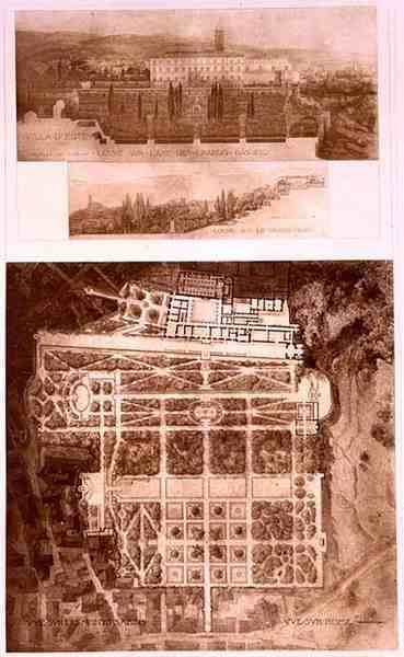 Plan och utsikt över Villa d