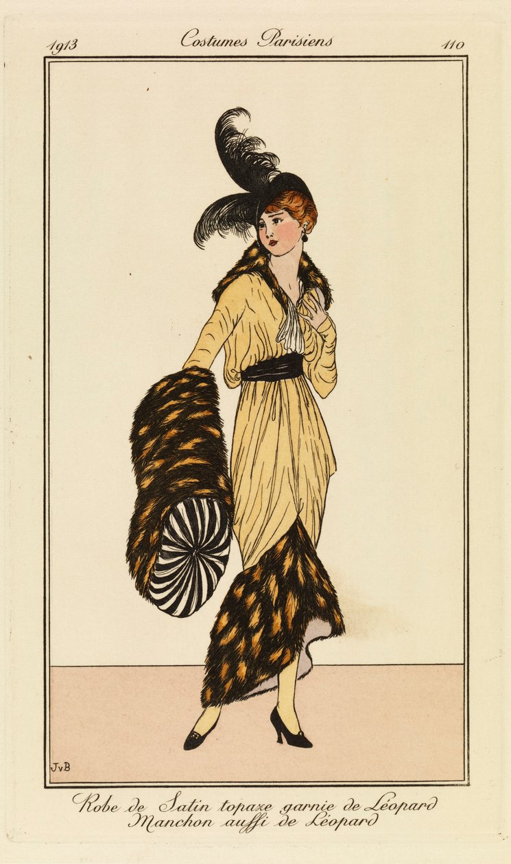 Plansch 110 från "Costumes Parisiens av French School