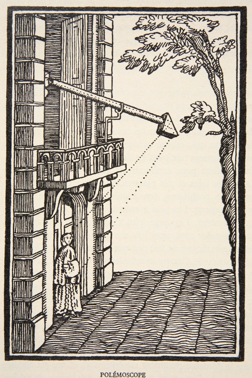 Polemoscope, kopia av Boris Mestchersky (d.1957) illustration från Histoire de la Nation Francaise, Sciences, Volumes I & II, av Gabriel Hanotaux (1853-1944), 1924 av French School