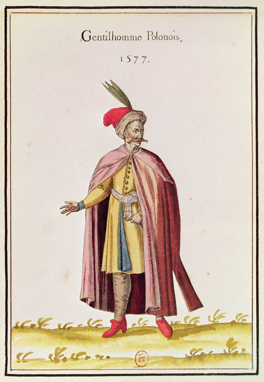 Polsk adelsman, 1577 (färgstick) av French School