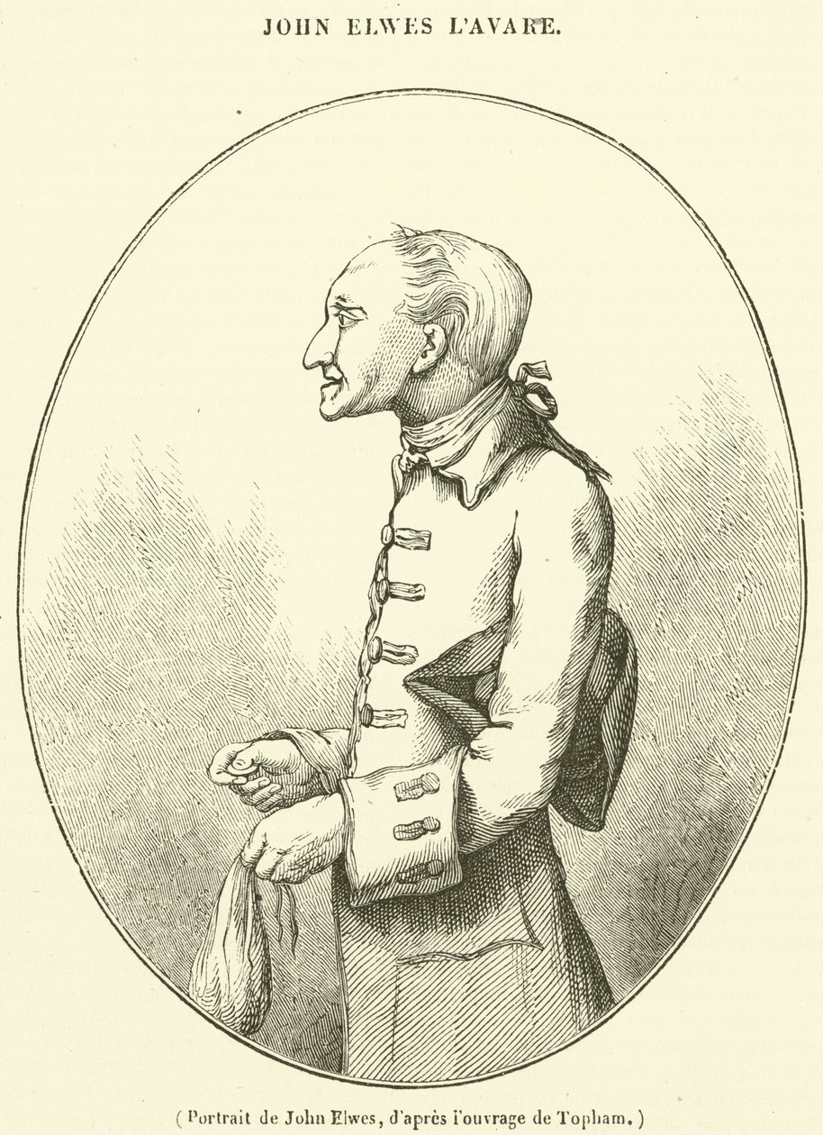 Porträtt av John Elwes (gravyr) av French School