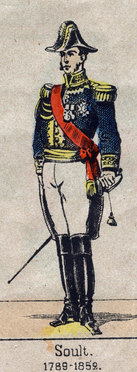 Portrait en pied av Nicolas Soult (1769-1851) marechal de France, hertig av Dalmatien. Bild på Epinal från slutet av 1800-talet. av French School