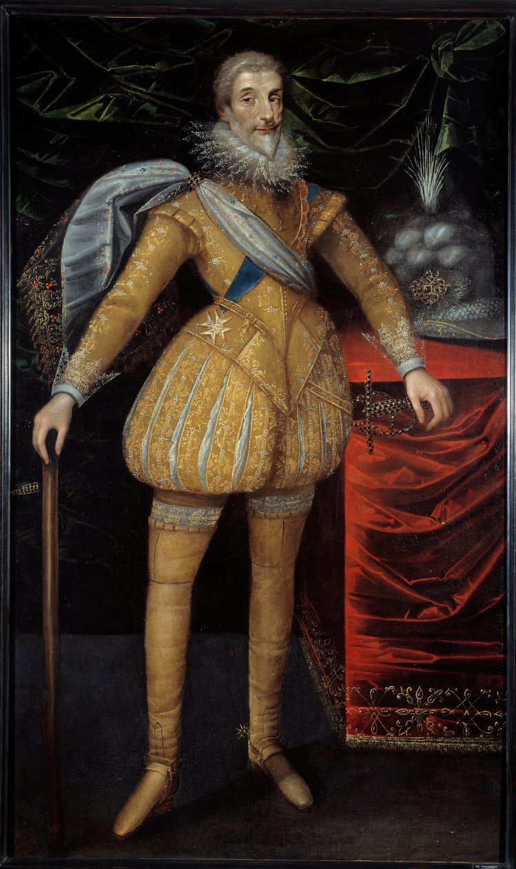 Porträtt till fots av Jean Louis de Nogaret av Valletta (1554-1642) hertig av Epernon. Målning av Franska skolan av French School